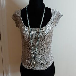 Tres Bien ruched velvet top sz. S